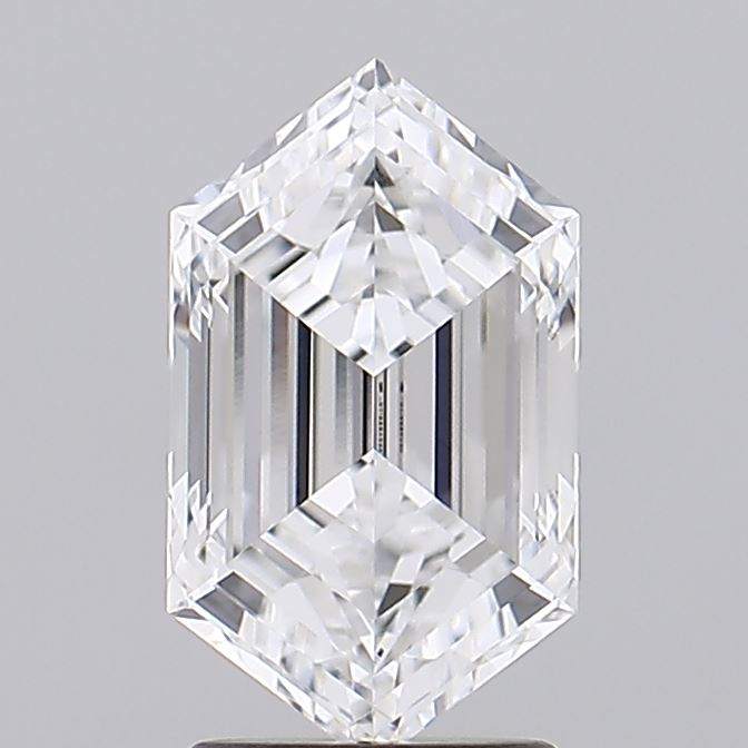1.94 Carat Elongated Hexagon IGI Certified Lab Grown Diamond close-up