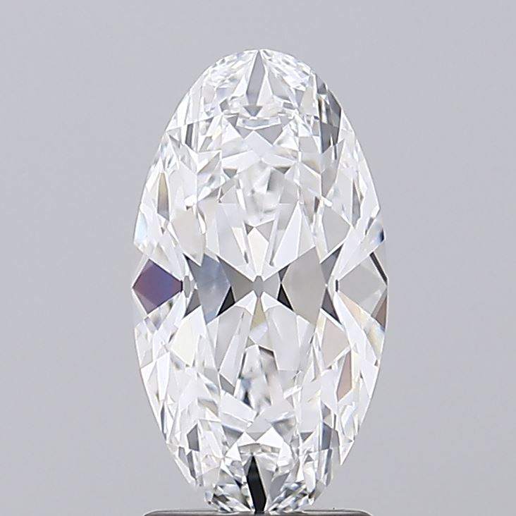 2.08 Carat Old Moval GIA Certified Lab Grown Diamond close-up on gray background