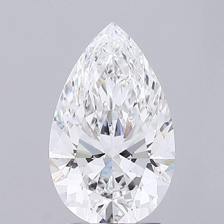 2.09 Carat Pear IGI Certified Lab Grown Diamond sparkling transparent gemstone
