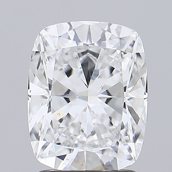 2.22 carat long cushion IGI certified lab grown diamond close-up view