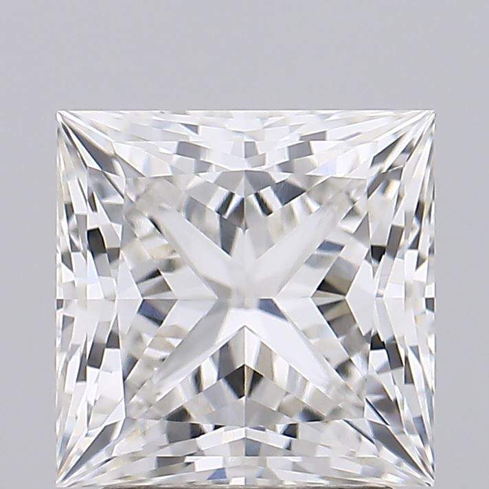 2.52 carat Princess IGI certified lab grown diamond gemstone close-up