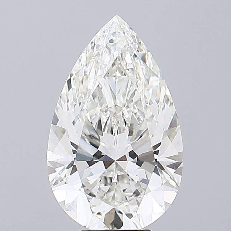 7.06 Carat Pear IGI certified lab grown diamond gemstone close-up