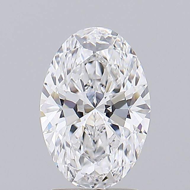 2.08 carat oval GIA certified lab grown diamond sparkling white gemstone