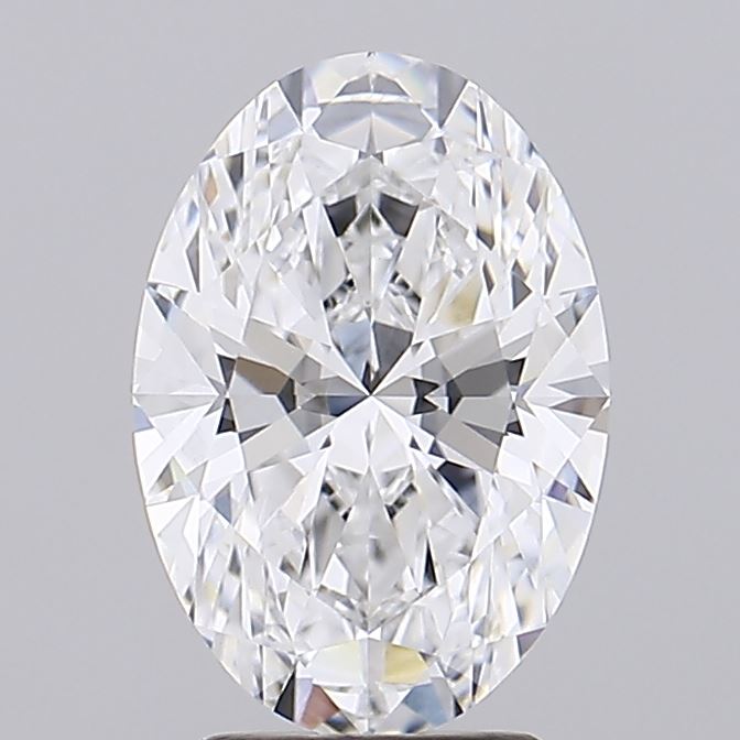 3.07 carat oval IGI certified lab grown diamond with clear brilliance and precision cut