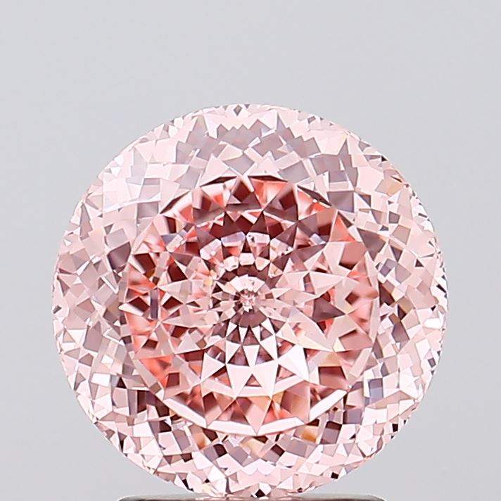 2.59 Carat Portuguese GIA Certified Pink Lab Grown Diamond gemstone close-up
