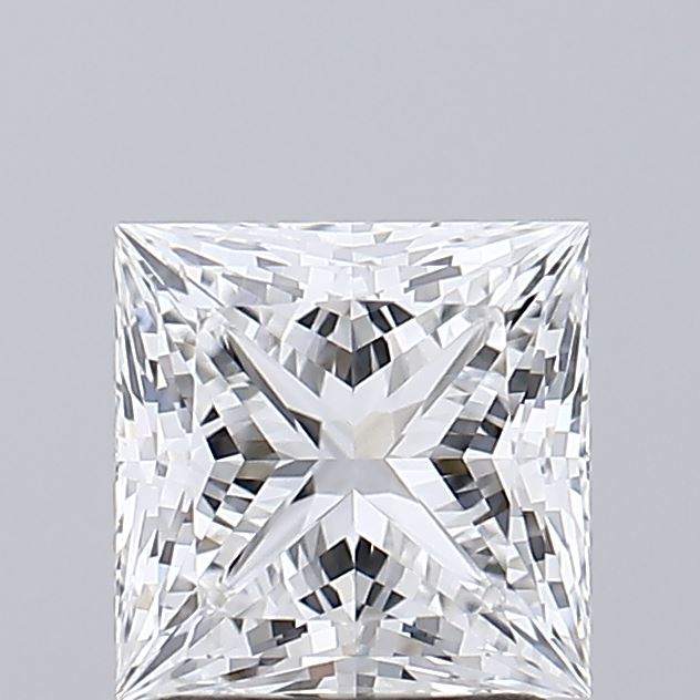 1.82 Carat Princess cut GIA certified lab grown diamond ring
