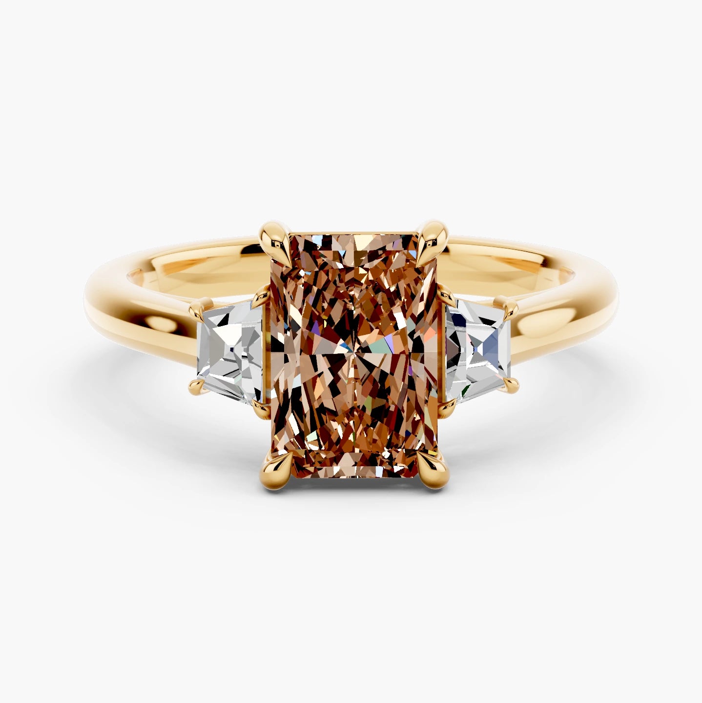 14k Yellow Gold / Radiant