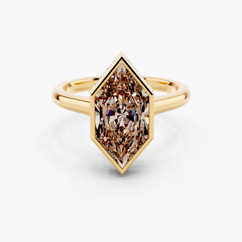 Hidden Halo Bezel Champagne Setting