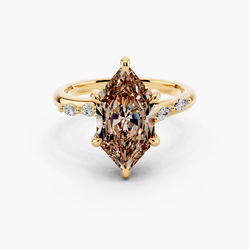 Sarina Twist Hidden Halo Champagne Setting