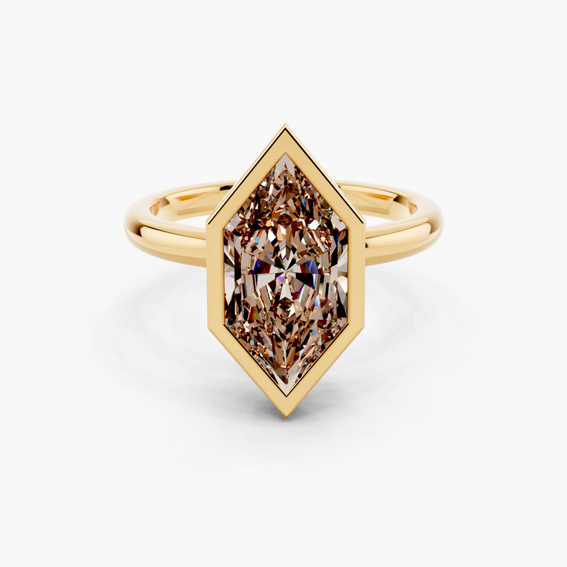 Floral Bezel Champagne Setting