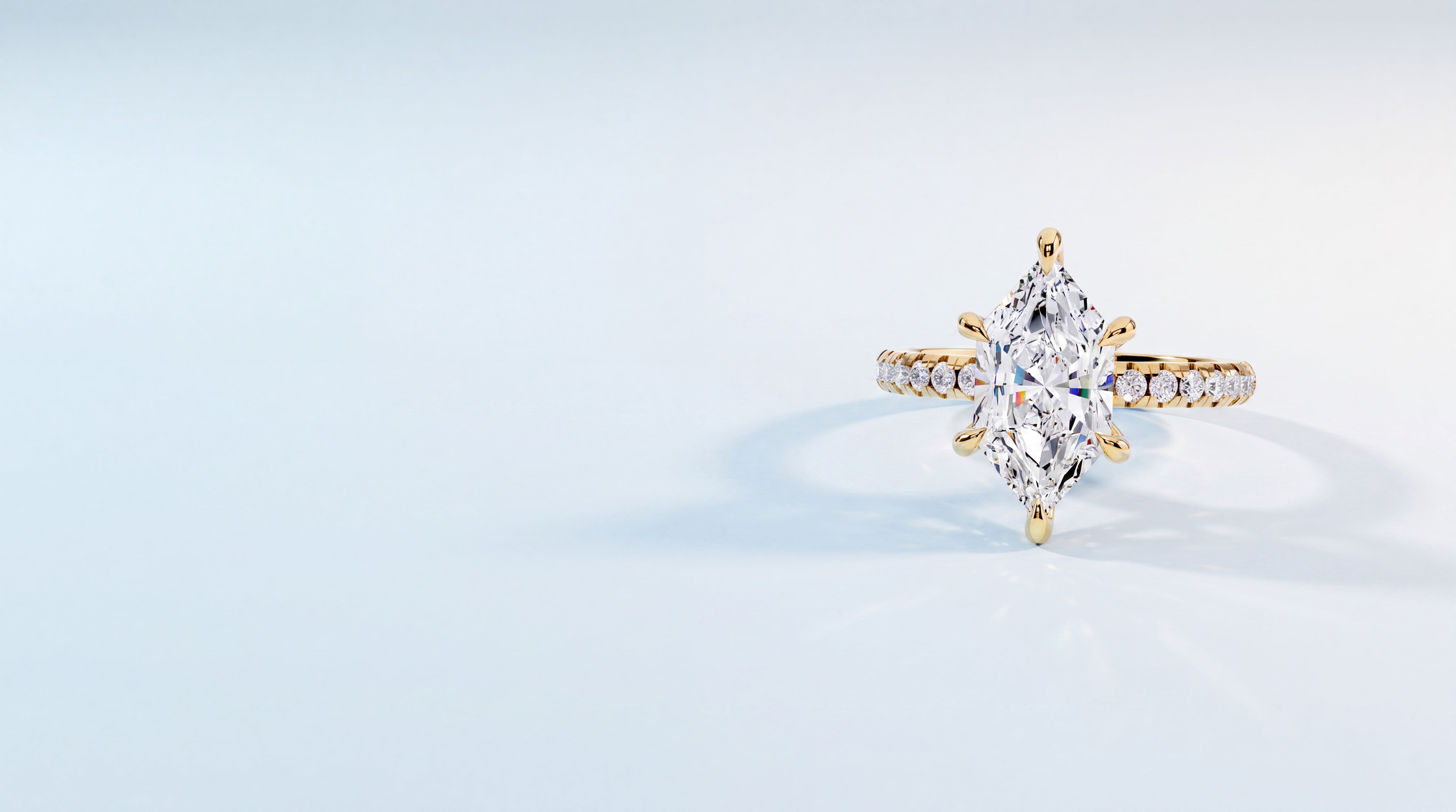 Dutch Marquise cut diamond engagement ring